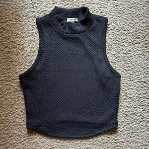 CorpCore Black Mock Neck Tank Top